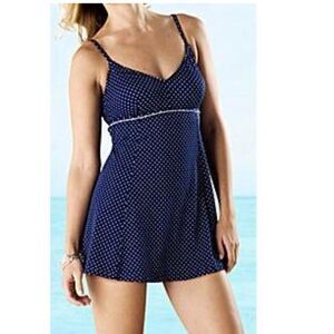 Maxine Swimdress Size 24W Blue Dot Wireless